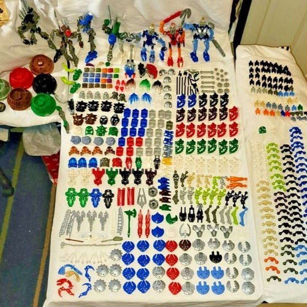 LEGO Bionicle Massive Lot – Figures, Masks, Armor, Limbs, Weapons, Parts, Tools
